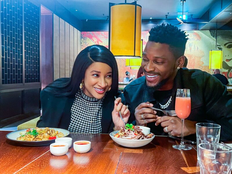 "Don't be unwise. You are married" Twitter Critic issues strong warning to Adesua Etomi over recent photos with Tobi Bakre (Detail)