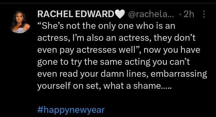 "Be embarrassing yourself on set" BBNaija's BBNaija's Rachel mocks Chichi over failure to remember her lines during a movie shoot