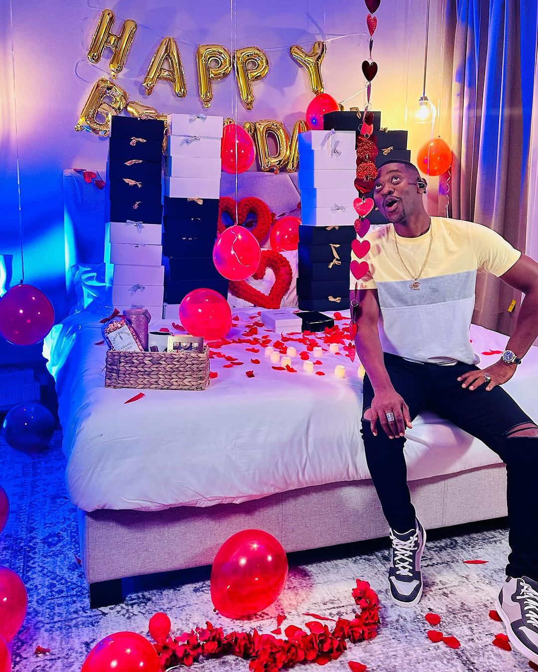 "This amazing woman continues to find creative ways to surprise me"  Actor, Lateef Adedimeji in awe as his wife surprises him on his 40th birthday