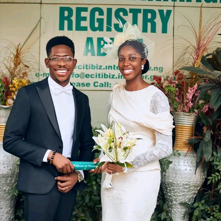 "I’m legally married to my personal gift from God" Moses Bliss celebrates as he shares photos from his Civil wedding