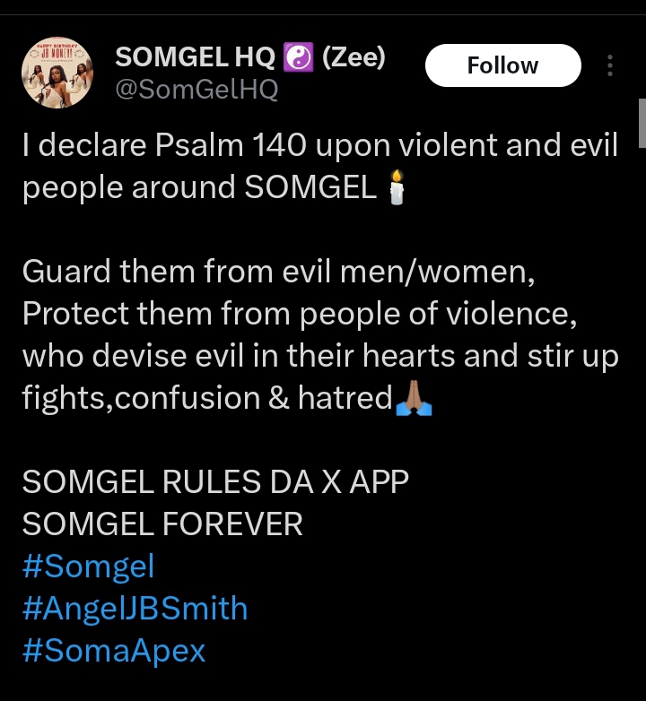 BBNaija's Somgel Shippers embarks on serious warfare prayers as Angel Smith unfollows Soma after deleting their photos (DETAIL)