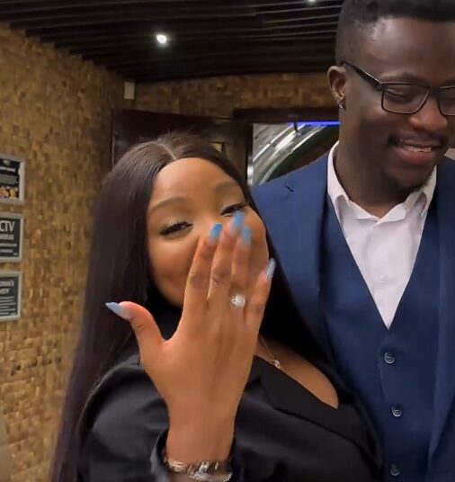 "You mean the world to me" Queen Atang 's fiancee tell her as he explains why he proposed to her with a diamond ring (Video)