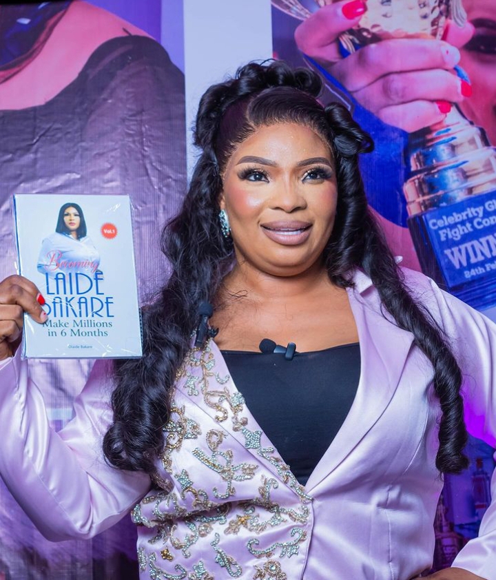 Why are you people not talking about my hair worth N1.8m – Laide Bakare asks critics of her outfits at book launch event