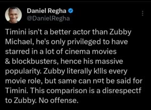 Zubby Michael is a better actor than Timini Egbuson - Daniel Regha declares, reveal why