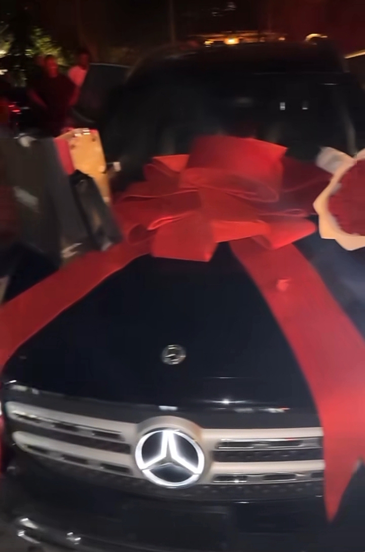 Zlatan surprises his babymama, Davita with a brand new Mercedes Benz, designer items and more on her 27th birthday (Video)