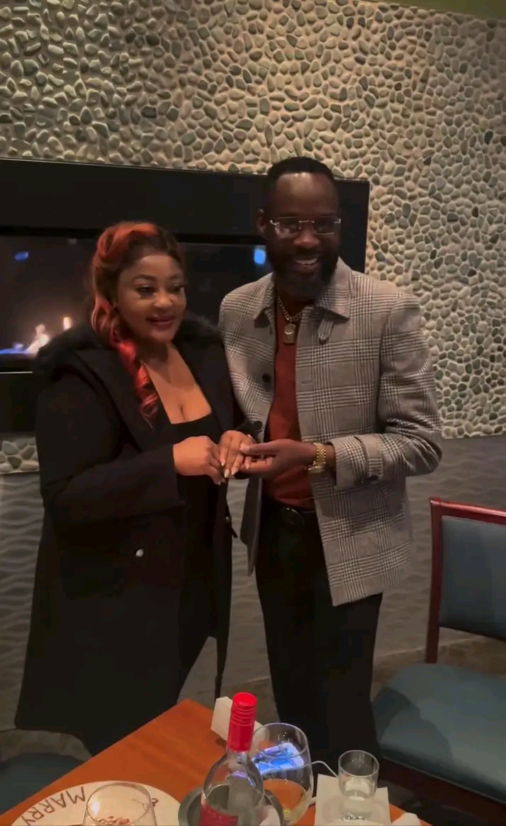 “Thought you wanted to form spiritual husband” Reactions as Biodun Okeowo finally unveils the face of her fiancee (Video)