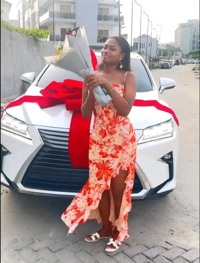 "If you see me drive by..." Skit Maker, Soso shares excitement as she acquires new Lexus Rx350 (Video)