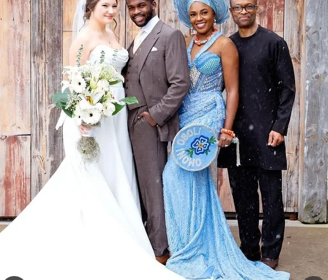 "God has blessed us with my first daughter" Omoni Oboli gushes over daughter-in-law as she shares photos from her son, Tobe's wedding