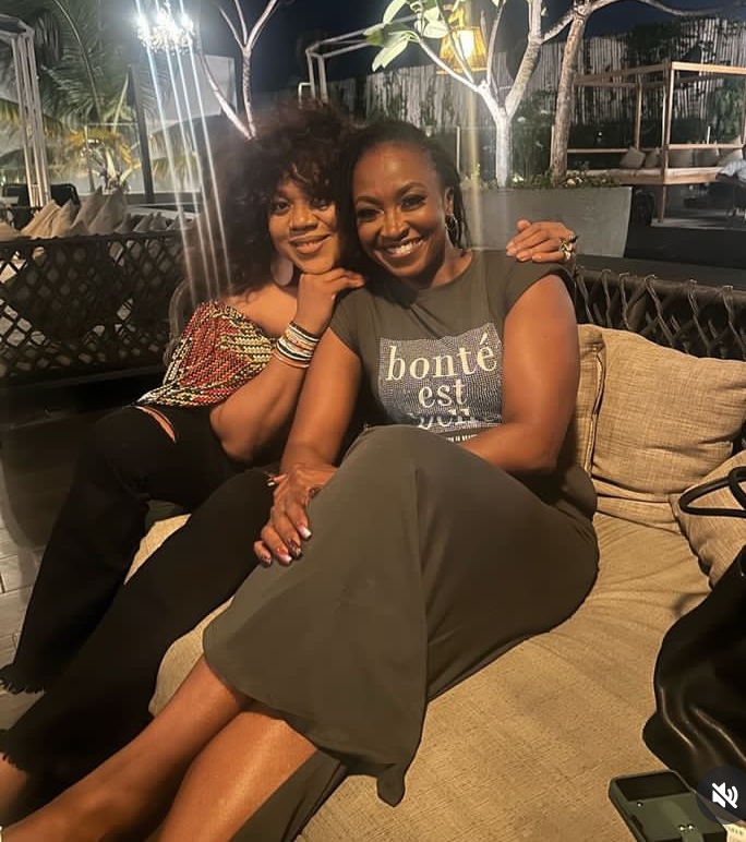 "You are one of the bravest and strongest women I know. I know that..." Stella Damasus consoles Kate Henshaw as she loses her mother