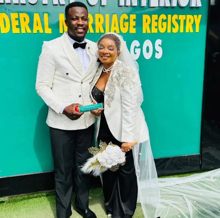 BBNaija's Queen Atang and her husband ties the knot in a Civil Wedding (Photos + Videos)