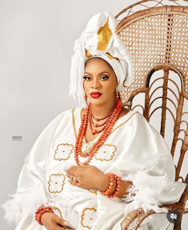“God gave me double for my trouble” Ooni’s wife, Olori Tobi finally breaks silence following the birth of her twins, reveal their gender (Photos)