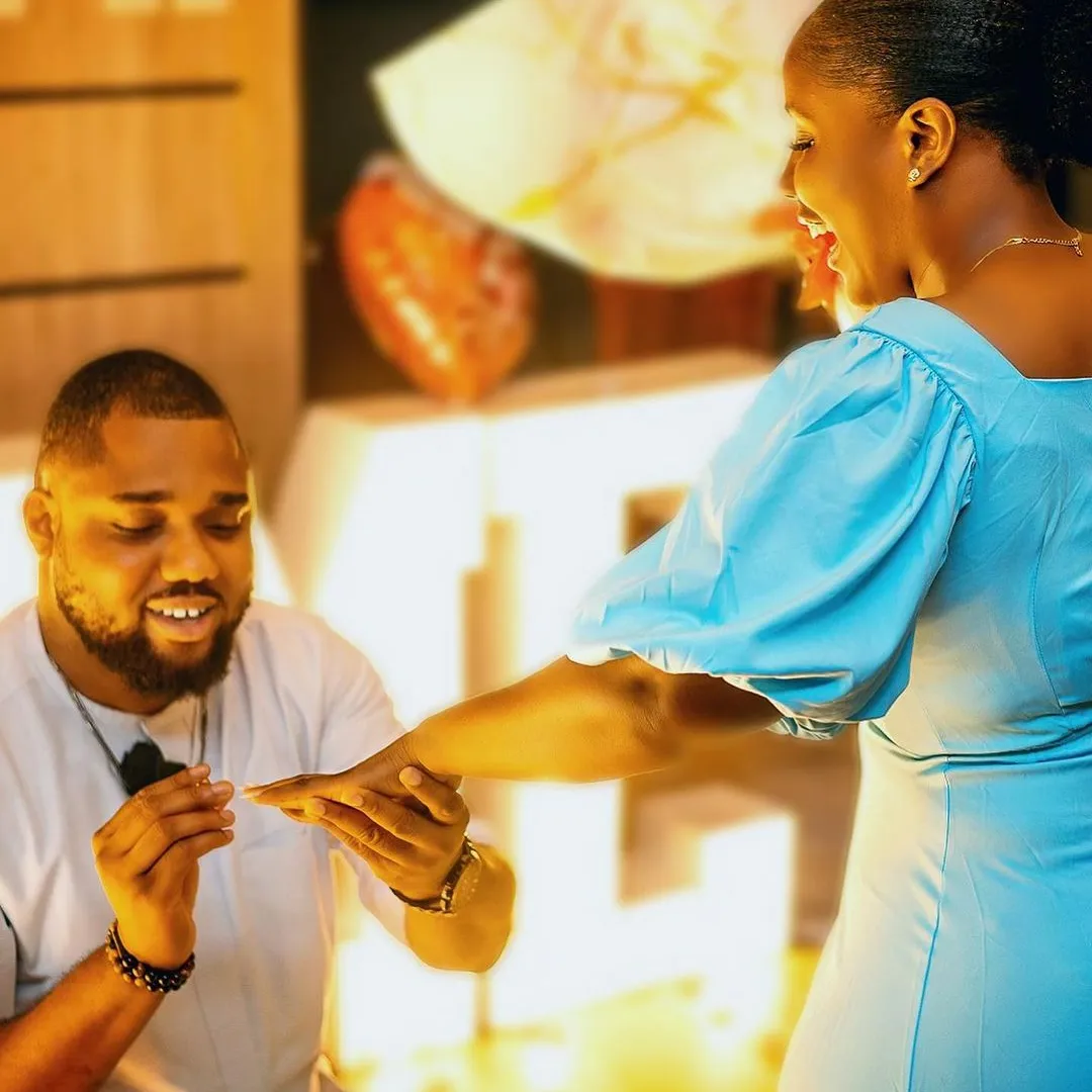 "I prayed, the Lord answered" Content Creator Femi Babs shares excitement as he gets engaged (Photos)