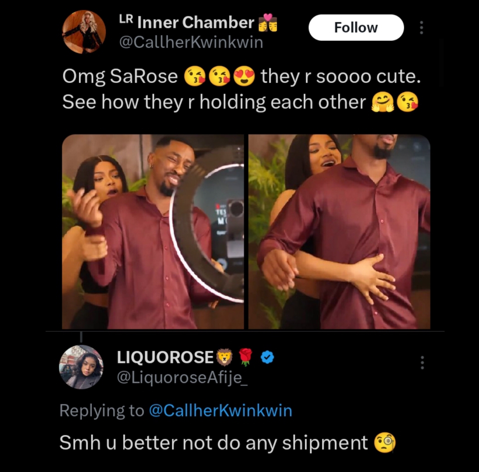 “You better don’t do any shipment” – Liquorose issues stern warnings to netizens over her relationship with Saga