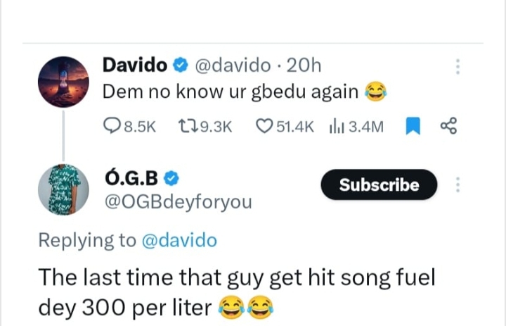 OGB Recent shades Wizkid, claims last time he had hit song fuel was N300 per litre