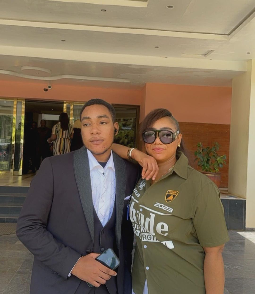 Nollywood actress, Ola Daniels celebrates Her First Son, David On His Matriculation Day