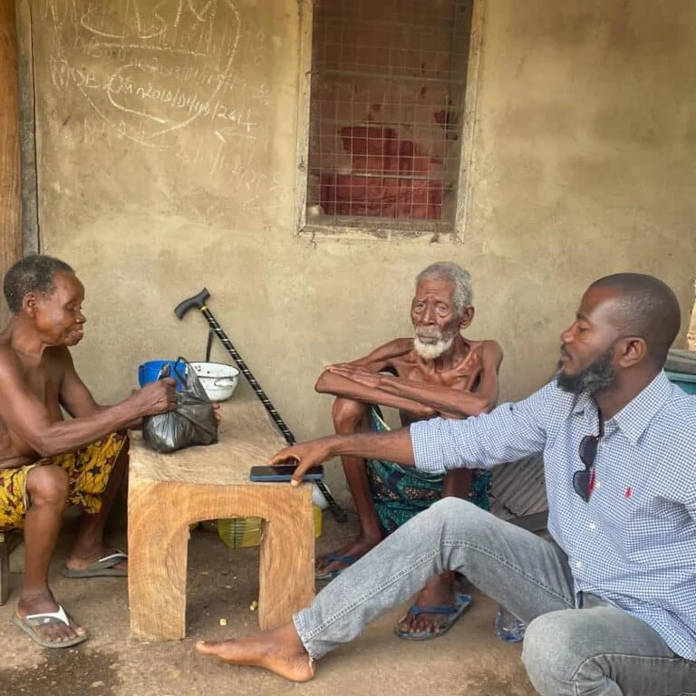 Benue Man shares photos of oldest man in his village, his age leaves many dumbfounded