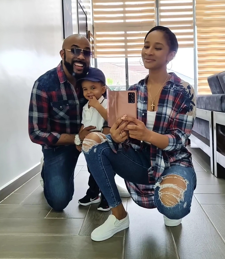 "Zaiah got the best Mama, because God gave Papa the best wife" Banky W gushes over wife as he shares family video