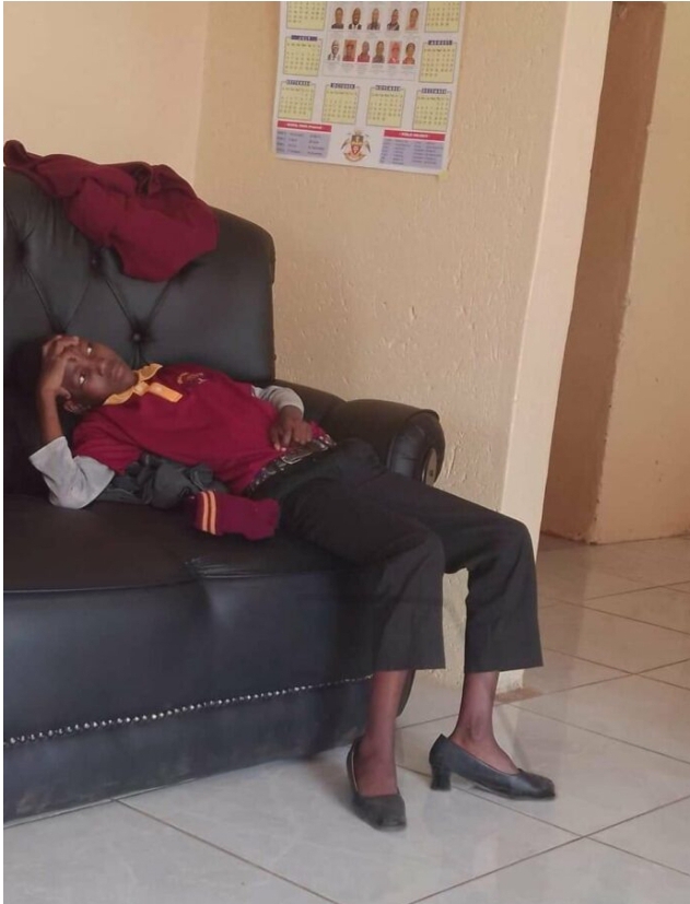Young boy refuses to go to school after grandma bought him new shoes