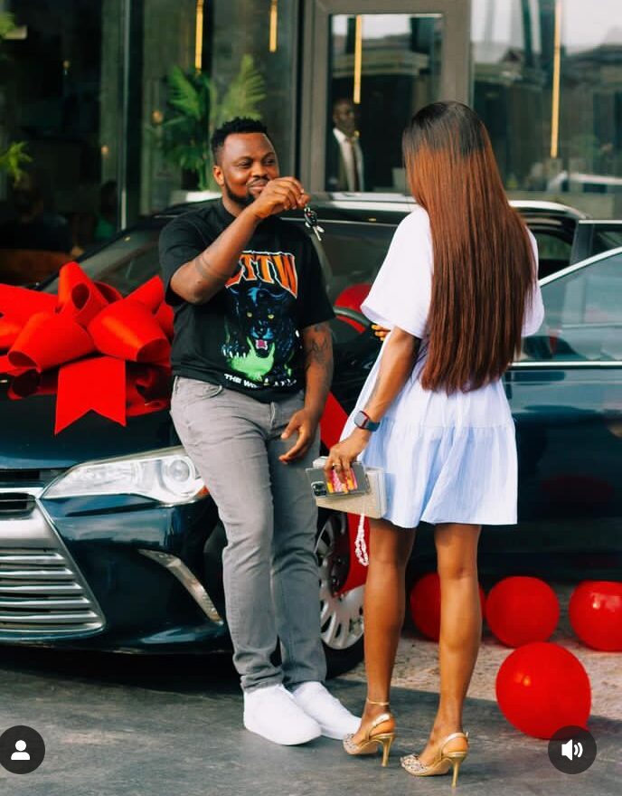 Content Creator, Egungun surprises fiancee with luxury car gift, months after treating himself to a new ride