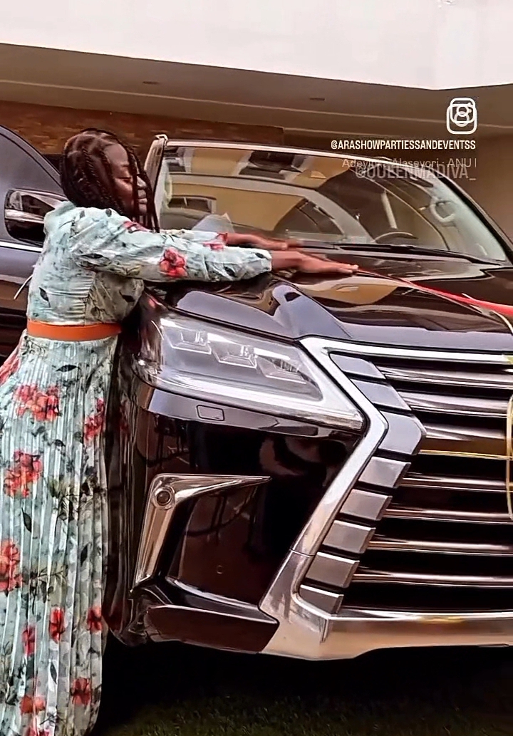 Gospel singer, Adeyinka Alaseyori emotional as she receives brand new Lexus 570 as birthday gift (Video)