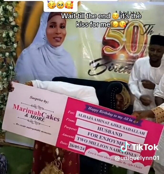 Moment man surprises wife with N2m, land, car, trip to Saudi Arabia on her Birthday