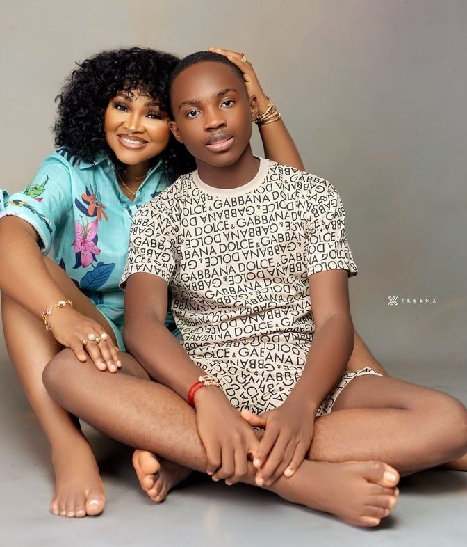 "The love of my life, my baby, my world, my everything"  Mercy Aigbe celebrates son, Olajuwon Gentry's 14th birthday with sweet message