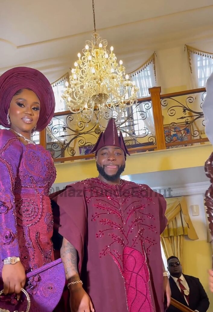 First videos from Davido and Chioma's Traditional Wedding