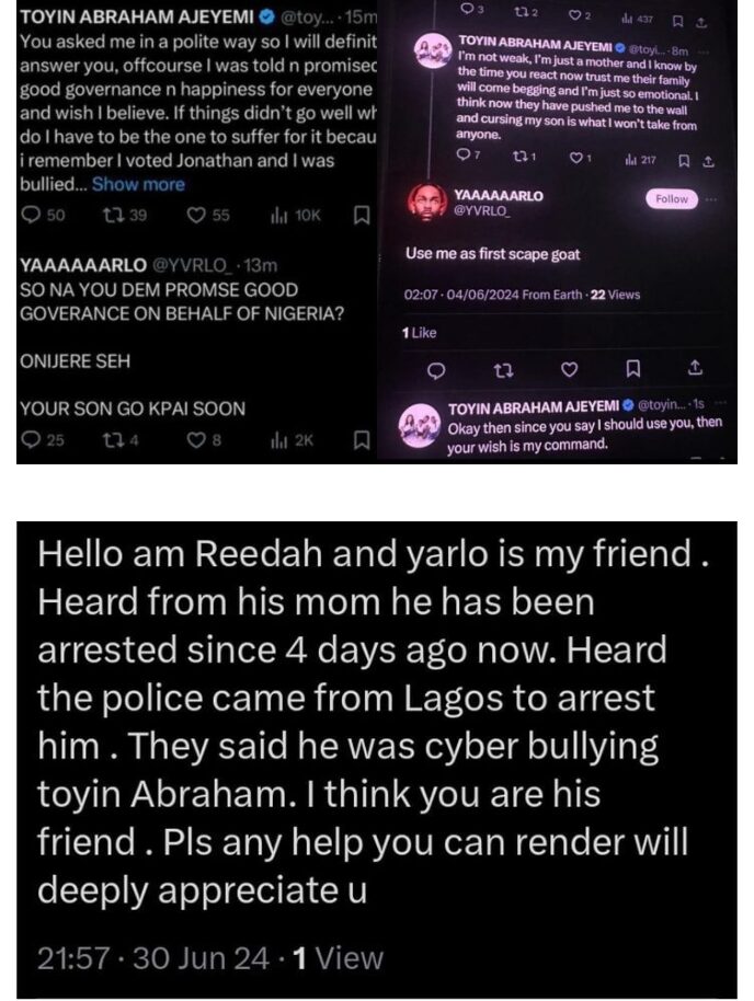 Drama as Toyin Abraham reportedly arrests X user who wished death on her son for cyber bullying