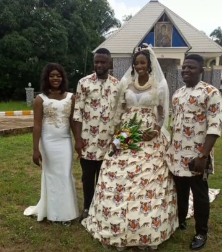 Nigerian couple ties the knot in stunning Isi Agu attire, wedding video goes viral