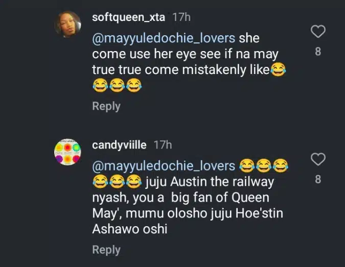 Reactions as Judy Austin reacts to May Edochie’s Nollywood debut