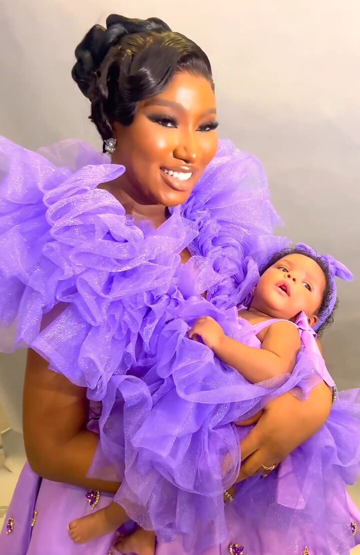 "Proud grandmother" Nancy Uche shares excitement as she unveils her granddaughter (Video)