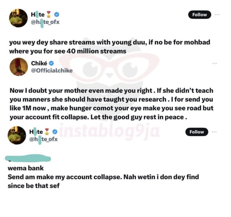 “Make I find way insult Davido” – Reactions as Chike gifts a troll 1 Million Naira