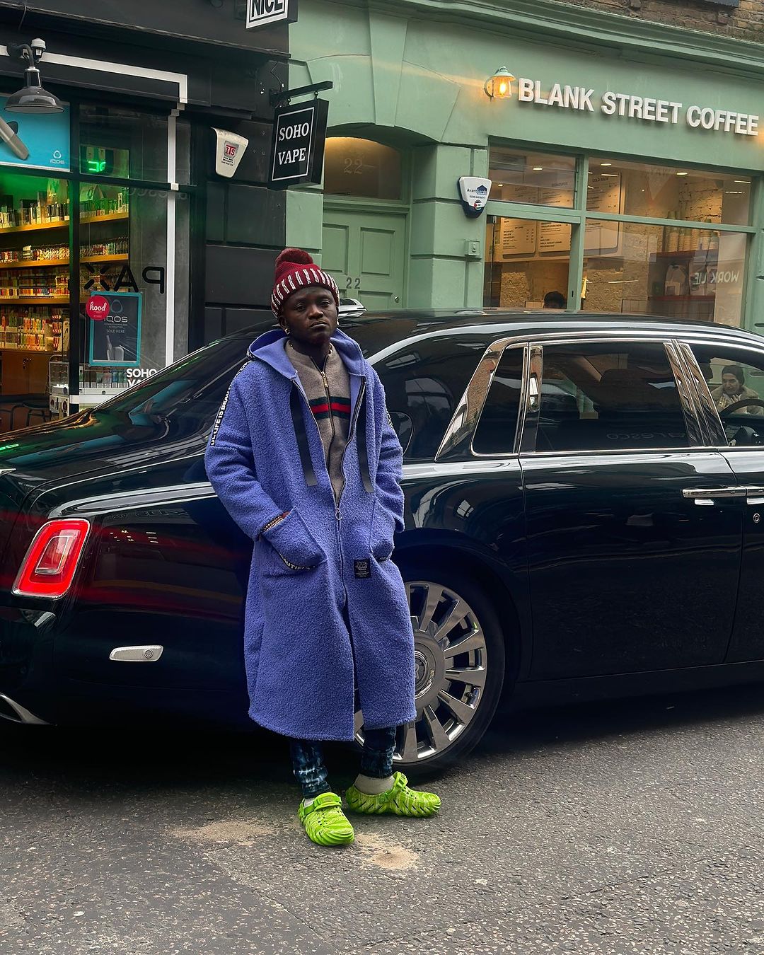 "Baba Suwe of London” – Portable stirs reactions as he steps out in style in London