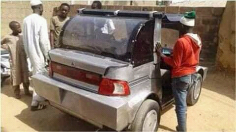 man builds car withlocal materials