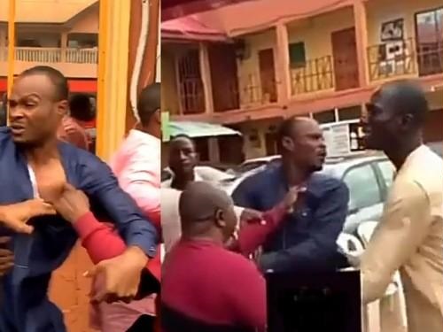 Nigerian Pastor and his church members exchanging blows with landlord,