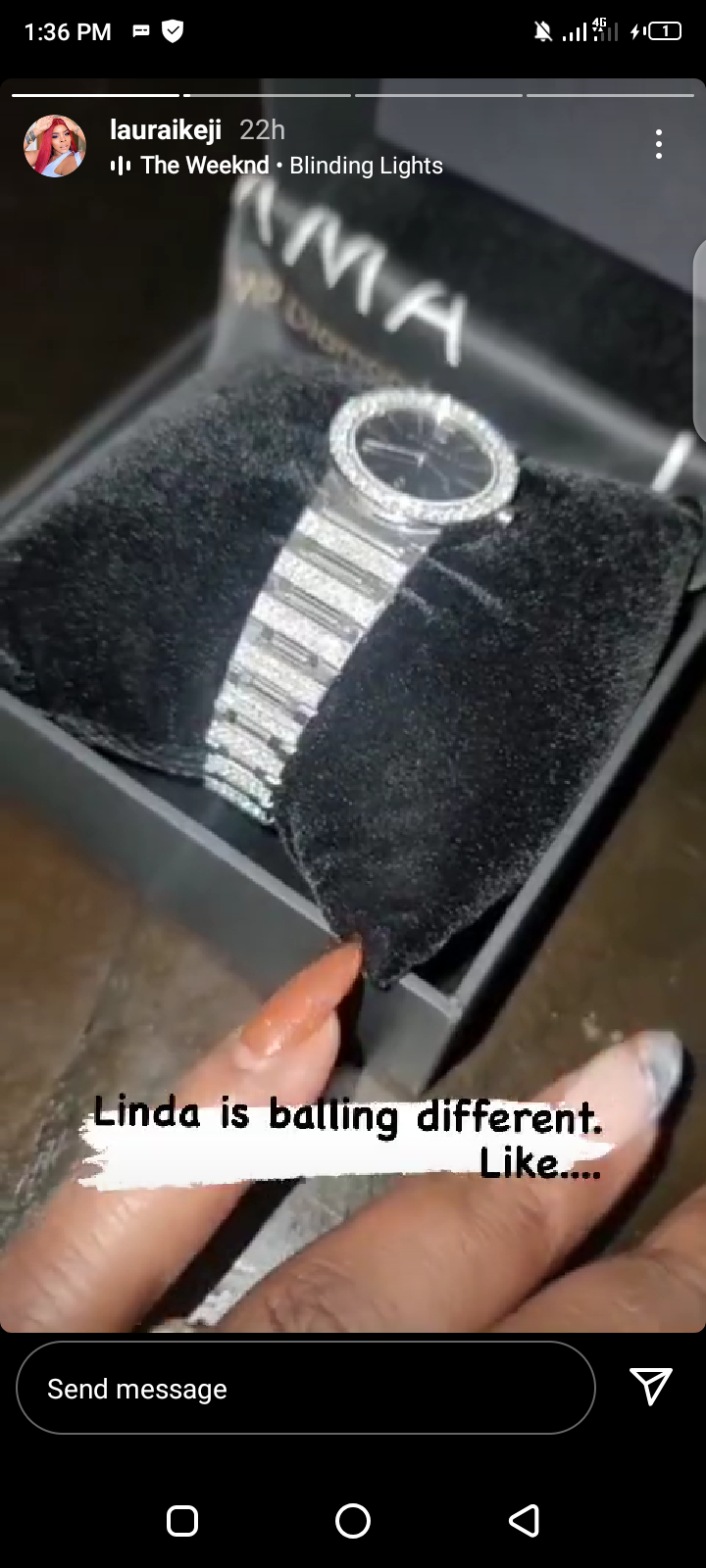 Linda's wristwatch