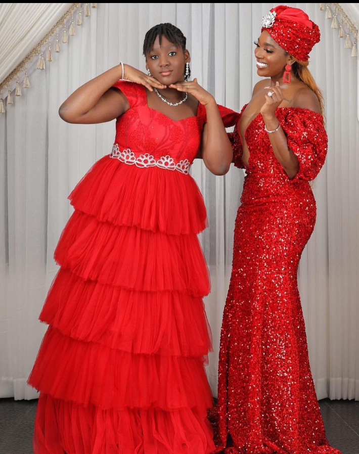 Annie Idibia and her daughter