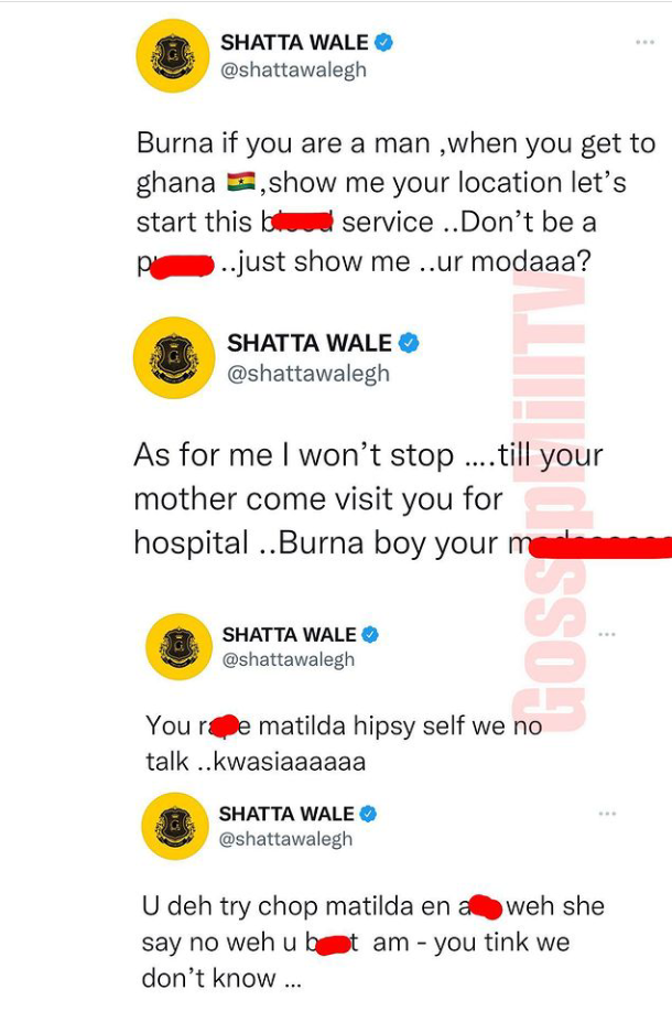 Shatta Wale exposes Burna Boy