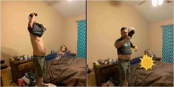 Man catches wife with another man on bed – Snaps them (Photo)