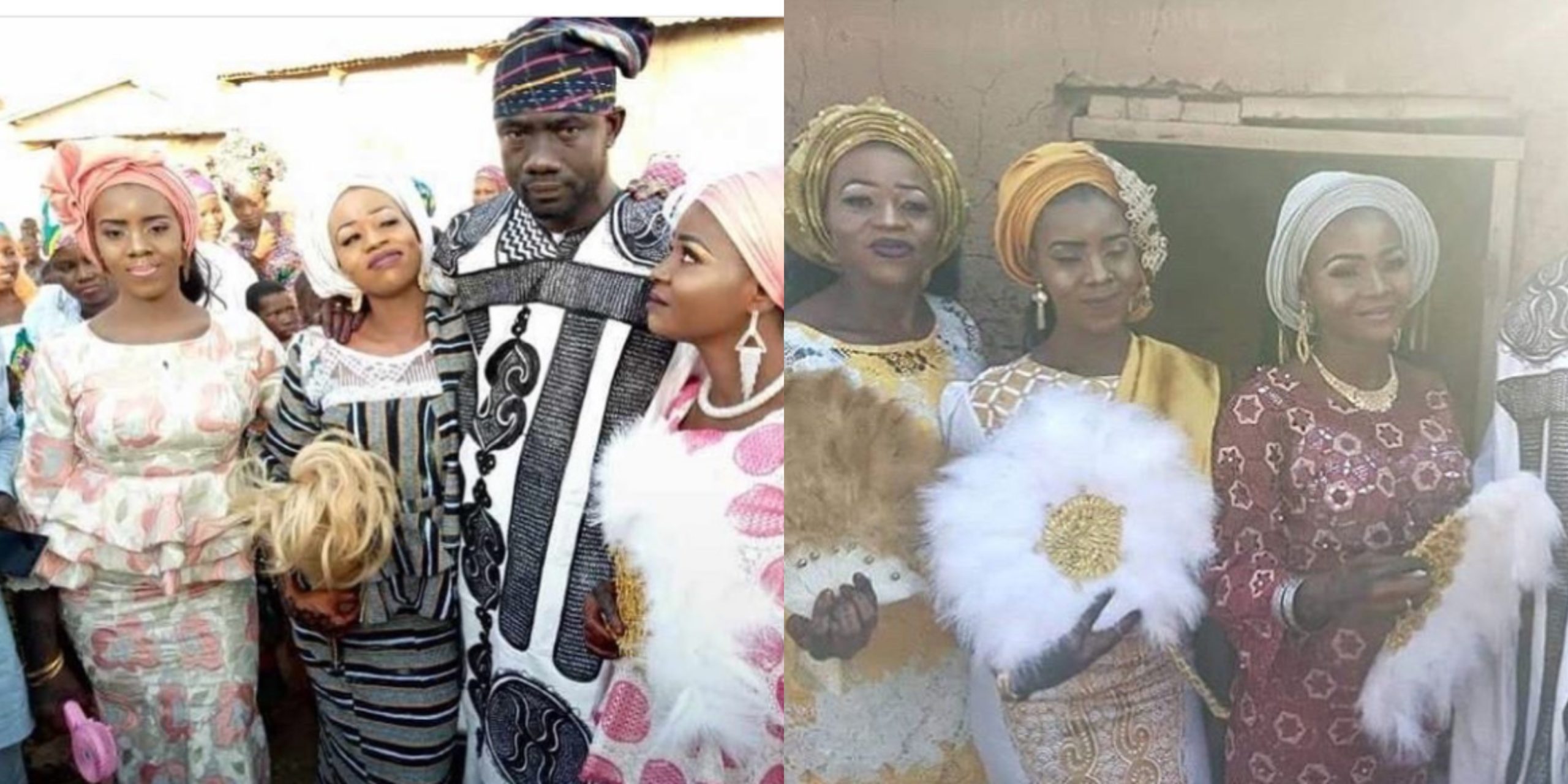Baba For The Girls! Wedding photos of the man who married three wives on same day