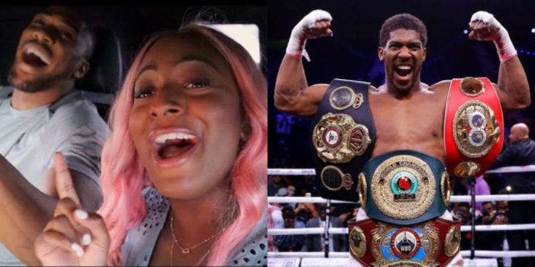Its official! Anthony Joshua didn't just win the belts, he won Cuppy's heart - See how she celebrated him (Photo)