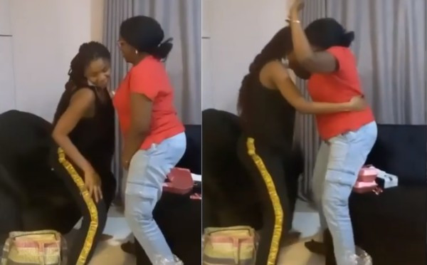 Beautiful moment pregnant Simi taught her mother how to ‘whine’ her waist (video)