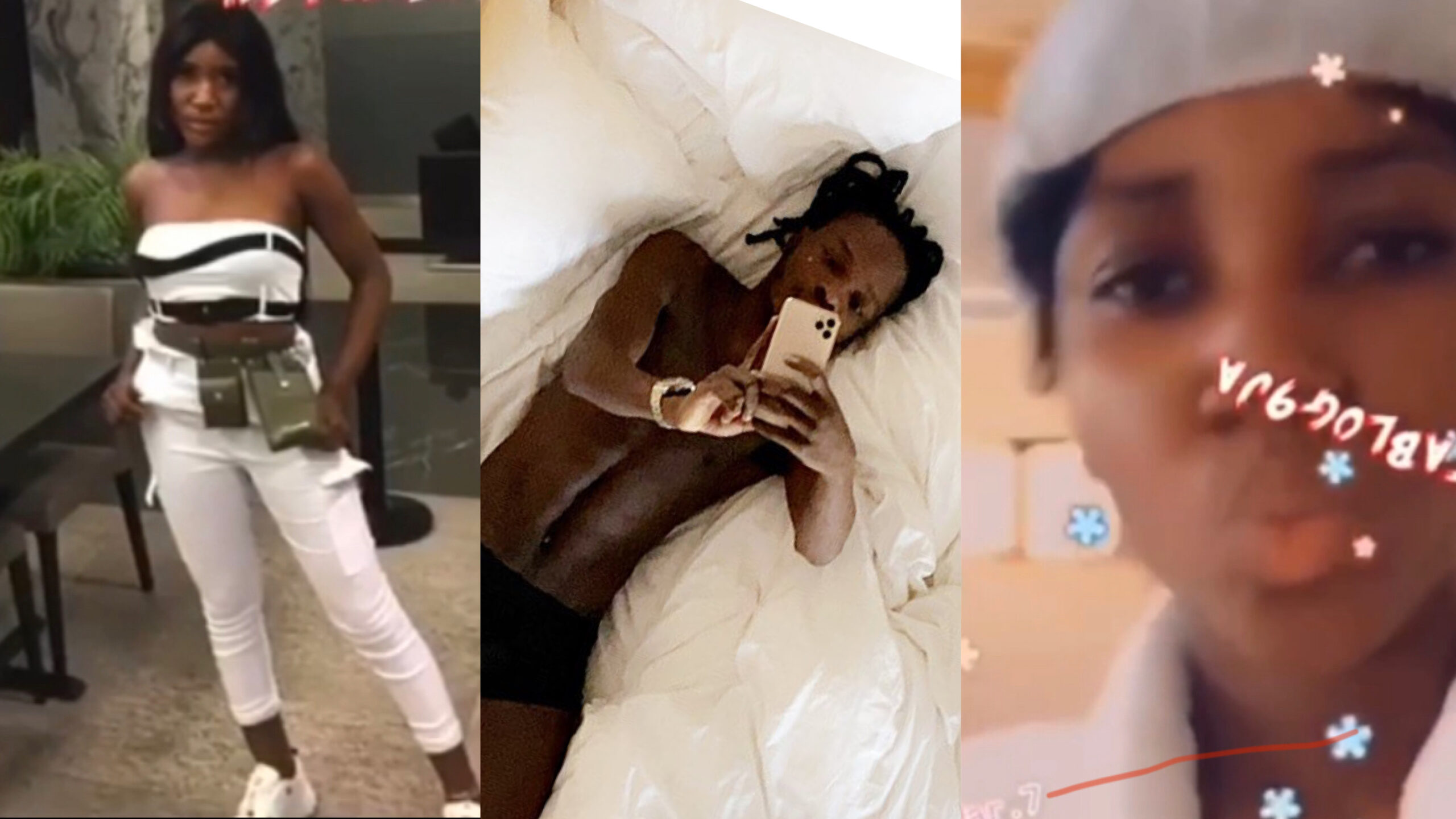 Girl who leaked Naira Marley's video slept with his crew member and sneaked into his bedroom for the video (Photos)