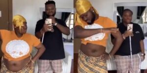 Teni and her label boss Dr Dollar join the viral 'flip the switch' challenge