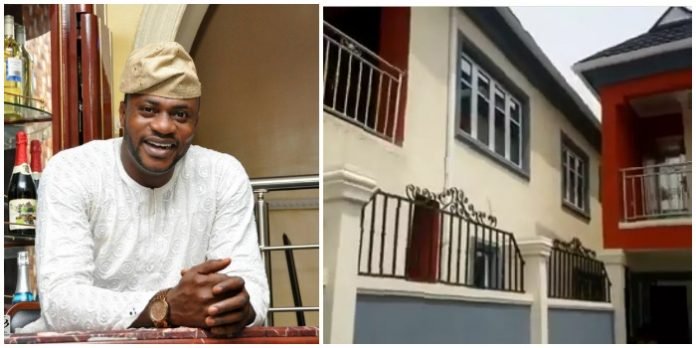 Odunlade Adekola shows off the inside of his palatial mansion in a star-studded housewarming party (Video)