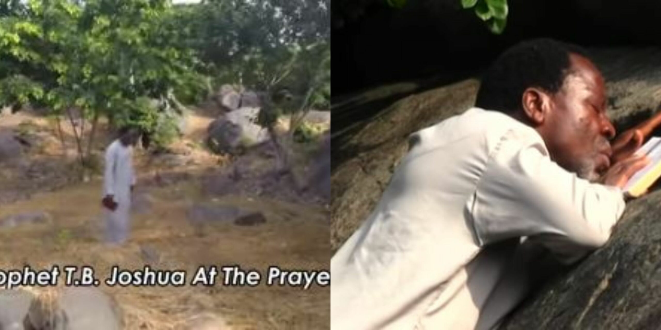 “Why did you go with a camera man?” Nigerians attack Pastor T.B Joshua for praying against covid-19 on the mountain (Video)