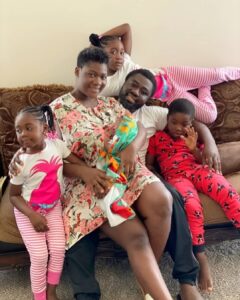 'All we are doing today is play, dance and eat cake' -Mercy Johnson says as she shares lovely family photos