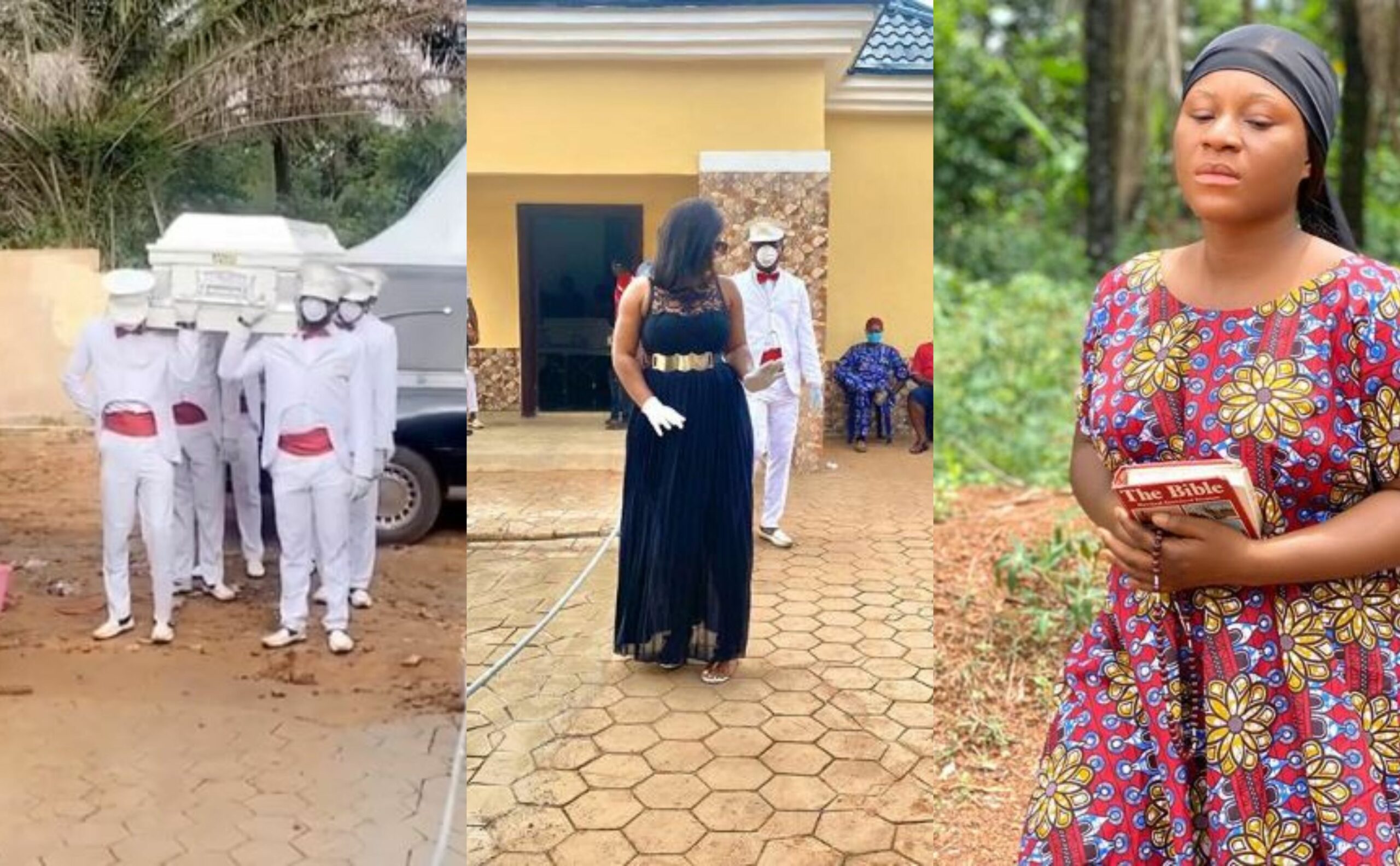 First photos from the burial of Destiny Etiko's father in Enugu