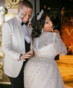 Toolz Onirus and husband Tunde Demurin celebrate 4years wedding anniversary with cheeky photos