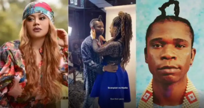 Speed Darlington fondles Nadia Buari as they caress passionately in new video